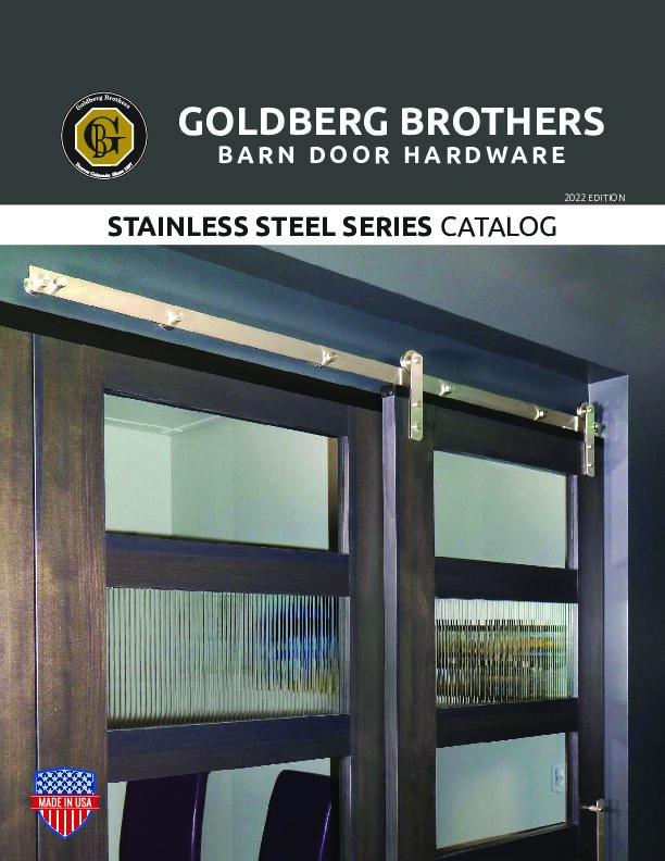 Goldberg Brothers Stainless Steel Series barn door hardware catalog (online edition)